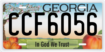 GA license plate CCF6056