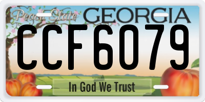 GA license plate CCF6079