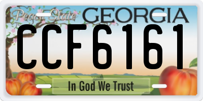 GA license plate CCF6161