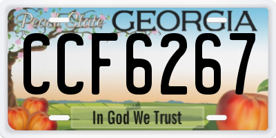 GA license plate CCF6267