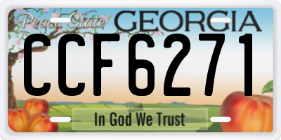 GA license plate CCF6271