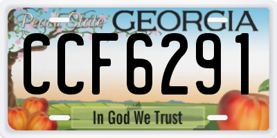 GA license plate CCF6291