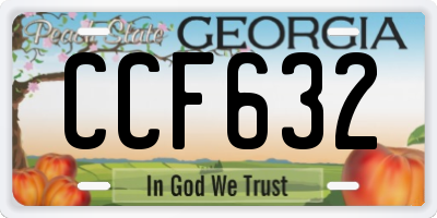 GA license plate CCF632