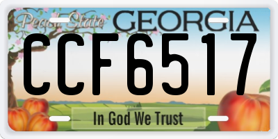 GA license plate CCF6517