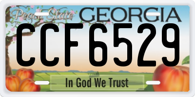 GA license plate CCF6529