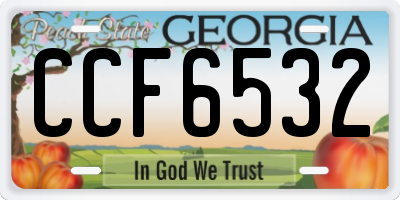 GA license plate CCF6532