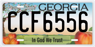 GA license plate CCF6556
