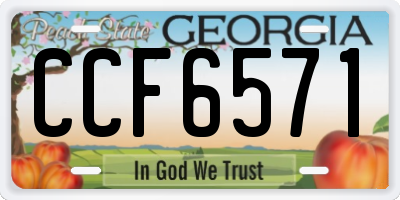 GA license plate CCF6571