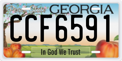 GA license plate CCF6591