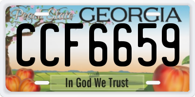 GA license plate CCF6659