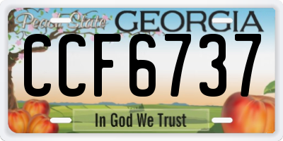 GA license plate CCF6737