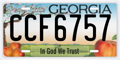 GA license plate CCF6757