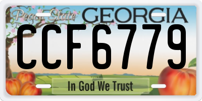 GA license plate CCF6779