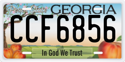 GA license plate CCF6856