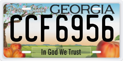 GA license plate CCF6956