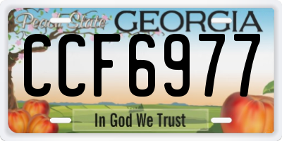 GA license plate CCF6977