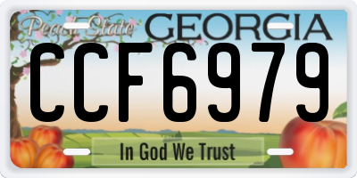 GA license plate CCF6979