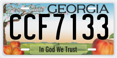 GA license plate CCF7133
