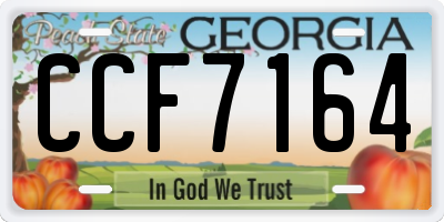GA license plate CCF7164