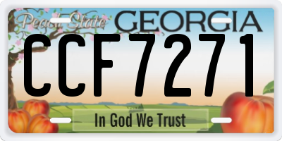 GA license plate CCF7271