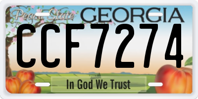 GA license plate CCF7274