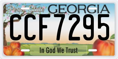 GA license plate CCF7295
