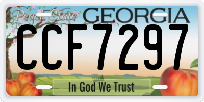 GA license plate CCF7297
