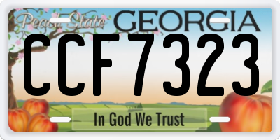 GA license plate CCF7323