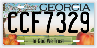 GA license plate CCF7329