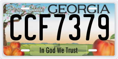 GA license plate CCF7379