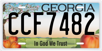 GA license plate CCF7482