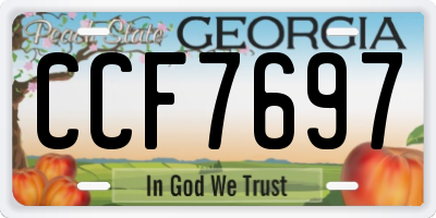 GA license plate CCF7697