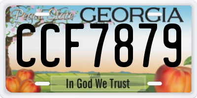 GA license plate CCF7879