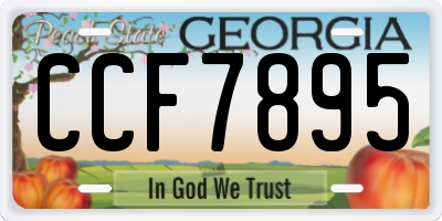 GA license plate CCF7895