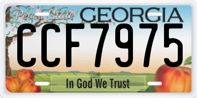 GA license plate CCF7975