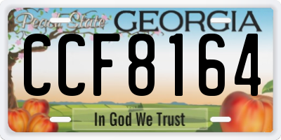 GA license plate CCF8164