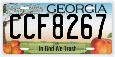 GA license plate CCF8267
