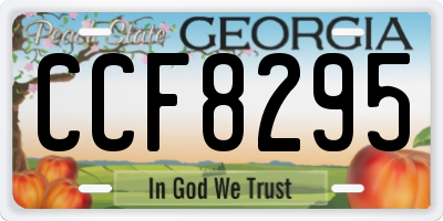 GA license plate CCF8295