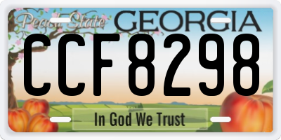 GA license plate CCF8298