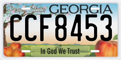GA license plate CCF8453