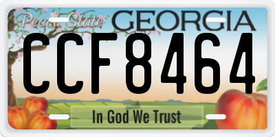 GA license plate CCF8464