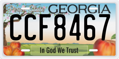 GA license plate CCF8467