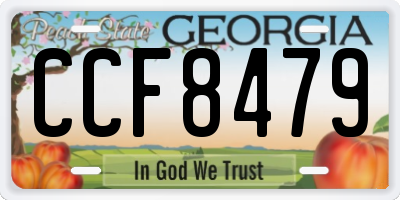 GA license plate CCF8479