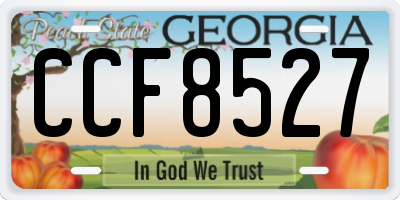GA license plate CCF8527