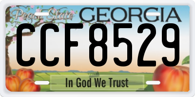 GA license plate CCF8529