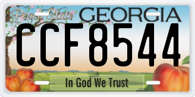 GA license plate CCF8544