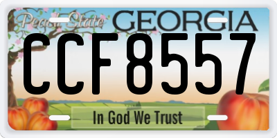 GA license plate CCF8557