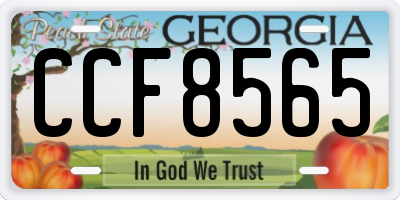 GA license plate CCF8565