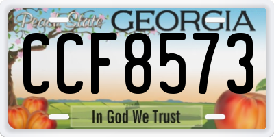 GA license plate CCF8573