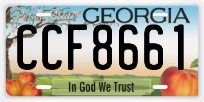 GA license plate CCF8661